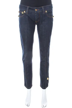 Philipp Plein Limited Edition Indigo Denim Rockstud Embellished Fitted Jeans M