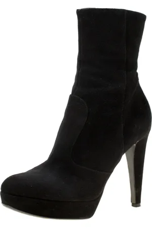 Sergio Rossi Suede Platform Ankle Boots Size 36.5