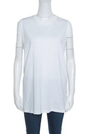 Givenchy Cotton Braid Printed Detail Sleeveless T Shirt XS