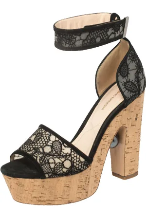 Nicholas Kirkwood Lace Maya Pearl Platform Ankle Strap Sandals Size 40
