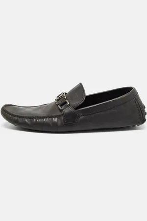 LOUIS VUITTON Leather Hockenheim Loafers Size 43.5