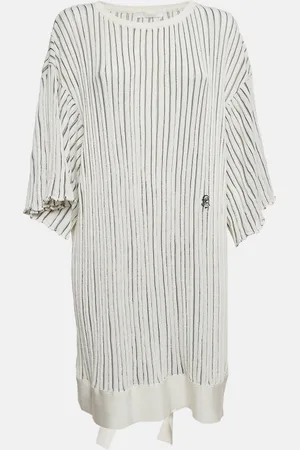 Chloé Off- Patterned Knit Flared Sleeves Mini Dress L