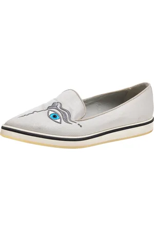 Nicholas Kirkwood Fabric Eye Motif Iris Slip On Loafers Size 37.5