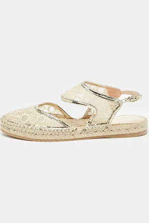 Nicholas Kirkwood Lace and Mesh Espadrilles Slingback Flats Size 36