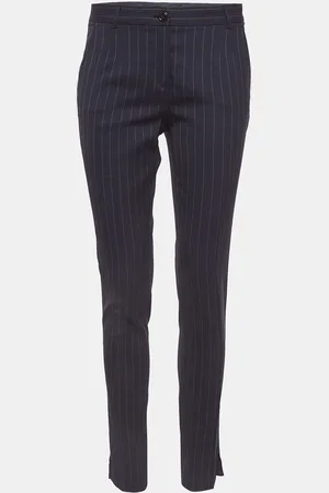 Dolce & Gabbana Pinstripe Wool Formal Trousers M