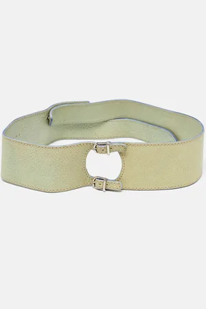 Marni Light Leather Adjustable Double Strap Wide Belt