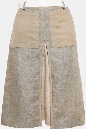 Burberry Linen Panel Skirt XS