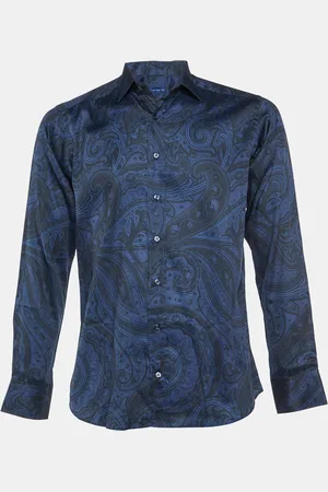 Etro /Black Paisley Print Cotton Long Sleeve Shirt M