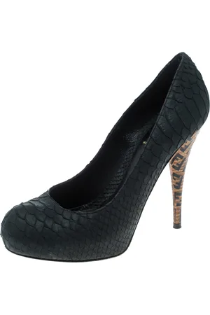 Fendi Dark Python Superstar Platform Pumps Size 38