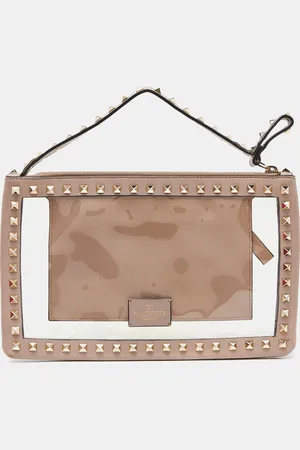 VALENTINO /Transparent Leather and PVC Rockstud Clutch