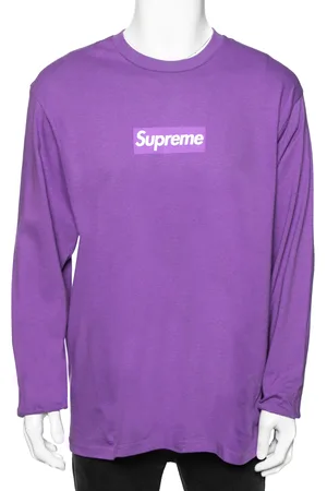 Supreme Cotton Logo Printed Crew Neck T-Shirt L