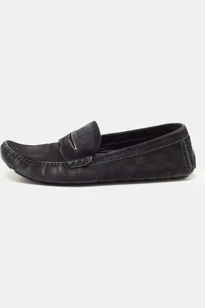 LOUIS VUITTON Suede Monte Carlo Loafers Size 43.5