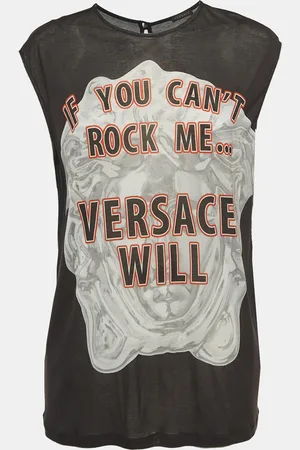 VERSACE Printed Jersey Loose Fit Tank Top S