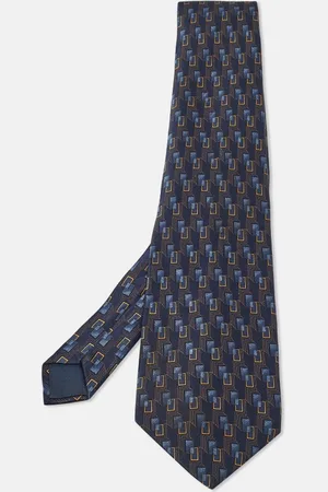 Lanvin Printed Satin Silk Traditional Tie