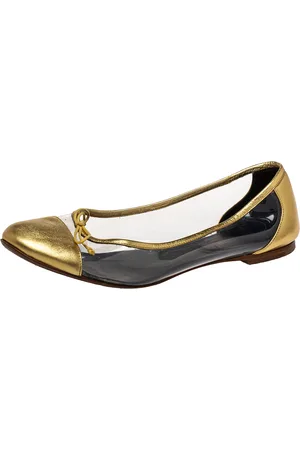 Saint Laurent Saint Laurent Leather And PVC Ballet Flats Size 39.5