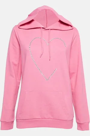 Moschino Crystal Embellished Cotton Hoodie S
