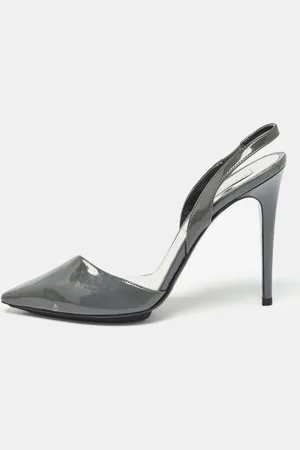 Stella McCartney Faux Patent Leather Slingback Pumps Size 36.5