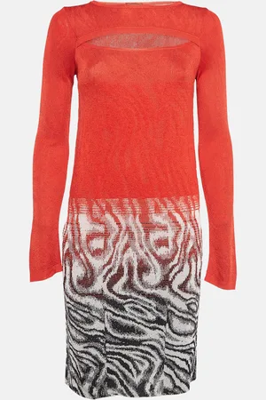 Missoni Patterned Wool Blend Knit Mini Dress S