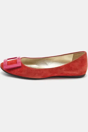 Roger Vivier Suede Vivier Ballet Flats Size 35