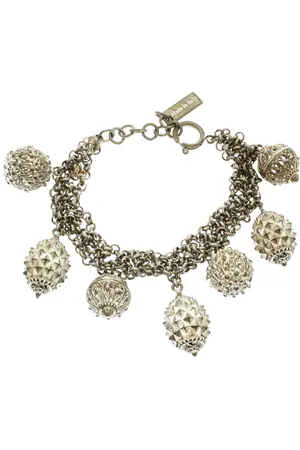 Etro Textured Charm Tone Chain Link Bracelet