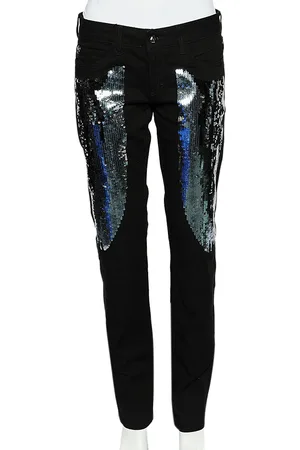 Roberto Cavalli Denim Sequin Embellished Jeans M