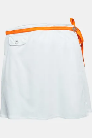 Dior Vintage Knit Contrast Detail Wrap Mini Skirt S