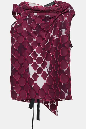 Roland Mouret Cotton Fil Coupe Open Back Top S