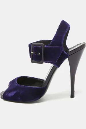 Pierre Hardy Velvet Ankle Strap Sandals Size 38.5
