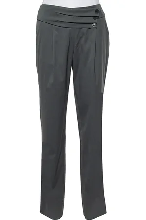 Emporio Armani Wool Pleated Detail Trousers M