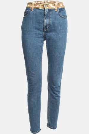 Burberry Denim Animal Print Waist Detail Jeans M Waist 28"