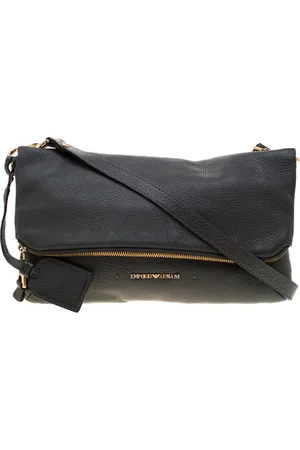 Emporio Armani Leather Zip Flap Convertible Shoulder Bag