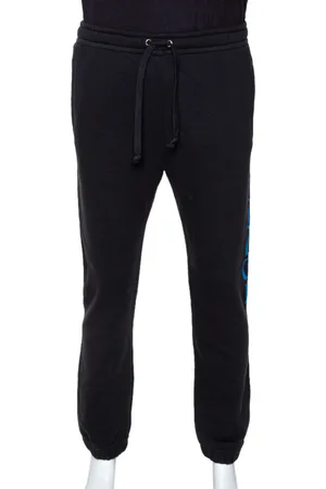 Gucci Knit Contrast Vertical Logo Print Track Pants M