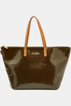 LOUIS VUITTON Vert Bronze Monogram Vernis Bellevue GM Bag