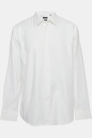 HUGO BOSS Textured Cotton Long Sleeve Shirt XXXL