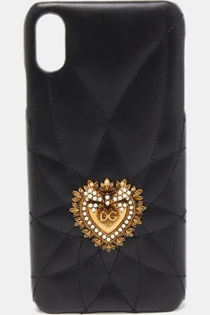 Dolce & Gabbana Quilted Leather Devotion iPhone XS Cover