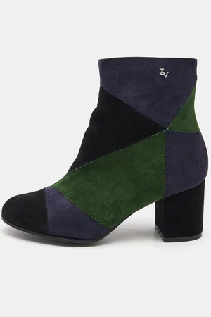 Zadig & Voltaire Tricolor Suede Ankle Boots Size 36