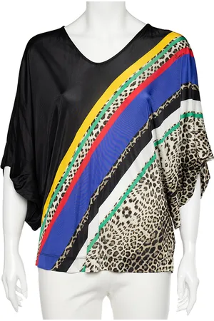 Roberto Cavalli Printed Jersey Oversized Top M