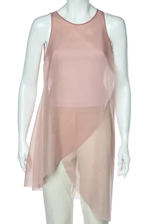 Emporio Armani Taffeta Sheer Sleeveless Top M