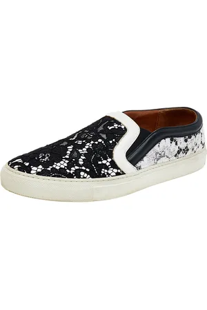Givenchy White/ Lace And Leather Slip on Sneakers Size 41