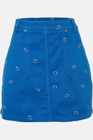 Kenzo Printed Denim Mini Skirt M