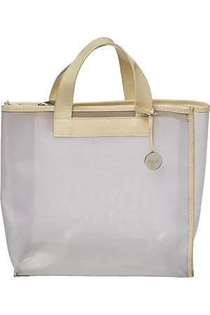 Furla Mesh And Patent Leather Divide It Tote