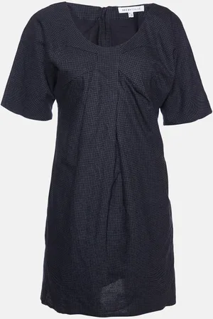 See by Chloé Checked Wool & Cotton Shift Dress S