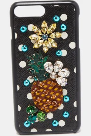 Dolce & Gabbana Polkadot Crystal Embellished Leather iPhone 7 Plus Case
