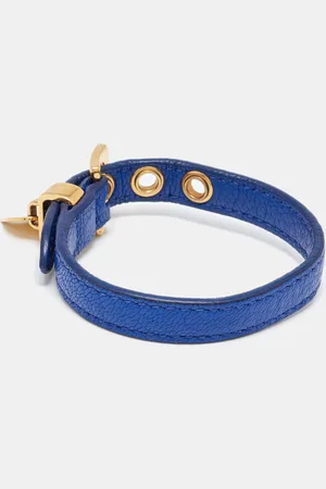 Miu Miu Leather Heart Charm Wrap Bracelet