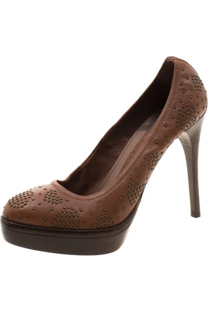 Burberry Leather Studded Platform Pumps Size 37.5