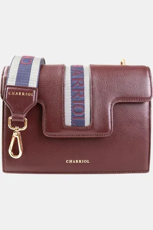 Charriol Bordeaux Leather Deauville Crossbody
