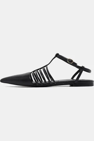 Stella McCartney Faux Leather Ankle Strap Ballet Flats Size 37