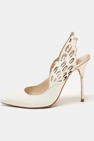 SOPHIA WEBSTER Leather Angelo Pointed Toe Slingback Pumps Size 36