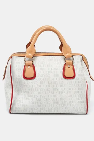 Cerruti 1881 Signature Coated Canvas and Leather Bag
