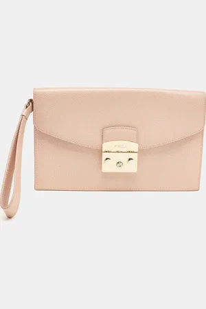 Furla Leather Metropolis Envelope Wristlet Clutch